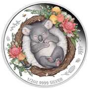 50 Cents - Elizabeth II 6th Portrait - Dreaming Down Under; Koala, Australia, 2021 reverse image