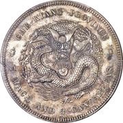 1 Yuan - Guangxu Pattern; silver-plated copper, China, 1902 reverse image