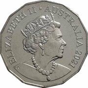 50 Cents - Elizabeth II 6th Portrait - Year of the Ox obverse image