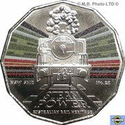 50 cents - Elizabeth II 6th Portrait - Australian Railway Heritage - NSW, Australia, 2022 reverse image