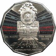 50 cents - Elizabeth II 6th Portrait - Australian Railway Heritage - SA, Australia, 2022 reverse image