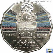50 cents - Elizabeth II 6th Portrait - Australian Railway Heritage - VIC, Australia, 2022 reverse image