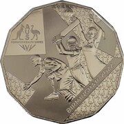 50 Cents - Elizabeth II 6th Portrait - 22nd Commonwealth Games Birmingham, Australia, 2022 reverse image