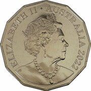 50 Cents - Elizabeth II 6th Portrait - Henry Lawson - The Drover's Wife obverse image