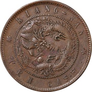 10 Cash - Guangxu Mule; Kiangnan, China, 1902 reverse image