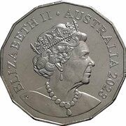 50 Cents - Elizabeth II Posthumous; 6th Portrait - Year of the Rabbit obverse image