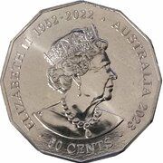 50 Cents In the name of Elizabeth II; 6th Portrait - Elizabeth Regina obverse image