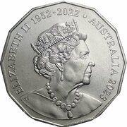 50 Cents In the name of Elizabeth II; 6th Portrait - Memorial Obverse obverse image