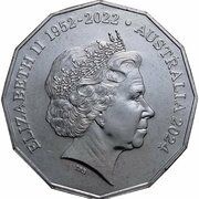 50 Cents In the name of Elizabeth II; 4th Portrait - Coat of Arms; Rank-Broadley Obverse obverse image