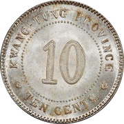 1 Jiao / 10 Cents, China, 1913-1922 reverse image
