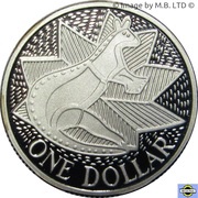 1 Dollar - Elizabeth II 3rd Portrait - First Fleet Bicentenary - Masterpieces in Silver, Australia, 1988-1990 reverse image