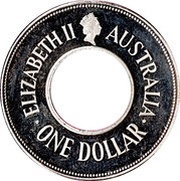 1 Dollar - Elizabeth II 3rd Portrait - The Holey Dollar obverse image