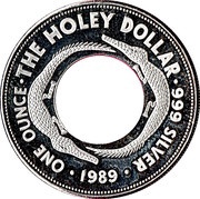 1 Dollar - Elizabeth II 3rd Portrait - The Holey Dollar, Australia, 1989 reverse image