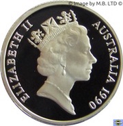 1 Dollar - Elizabeth II 3rd Portrait - Mob of Roos - Masterpieces in Silver obverse image