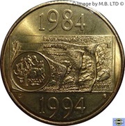 1 Dollar - Elizabeth II 3rd Portrait - Dollar Decade, Australia, 1994 reverse image