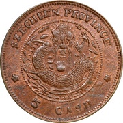 5 Cash - Guangxu Copper, China, 1903-1904 reverse image