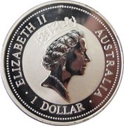 1 Dollar - Elizabeth II 3rd Portrait - Kookaburra - Silver obverse image