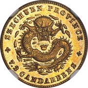 10 Fen - Guangxu Pattern; brass, China, 1897 reverse image