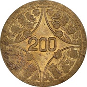 200 Cash Brass, China, 1926 reverse image