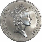 1 Dollar - Elizabeth II 3rd Portrait - Silver Kangaroo obverse image