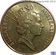 1 Dollar - Elizabeth II 3rd Portrait - Sir Charles Kingsford Smith - Large Head obverse image