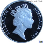 1 Dollar - Elizabeth II 3rd Portrait - Sir Charles Kingsford Smith - Small Head; Silver Proof obverse image