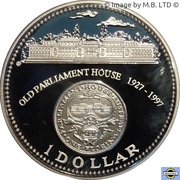 1 Dollar - Elizabeth II 3rd Portrait - Australia’s Old Parliament House, Australia, 1997 reverse image