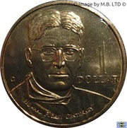 1 Dollar - Elizabeth II 3rd Portrait - Howard Florey, Australia, 1998 reverse image