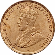 1 Cent - George V large type obverse image
