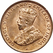 1 Cent - George V small type obverse image