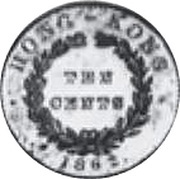 10 Cents - Victoria Trial Strike reverse image