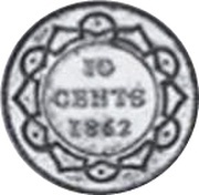 10 Cents - Victoria Trial Strike reverse image