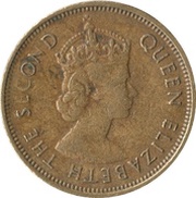 10 Cents - Elizabeth II 1st portrait; security edge obverse image