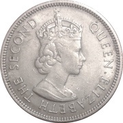 50 Cents - Elizabeth II 1st portrait obverse image