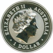 1 Dollar - Elizabeth II 4th Portrait - Australian Kookaburra obverse image