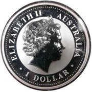 1 Dollar - Elizabeth II 4th Portrait - Australian Kookaburra obverse image