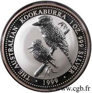 1 Dollar - Elizabeth II 4th Portrait - Australian Kookaburra, Australia, 1999 reverse image