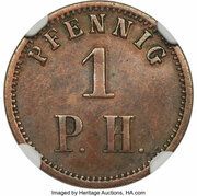 1 Pfennig - Wilhelm II obverse image
