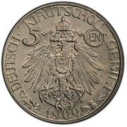 5 Cents / 5 Fen - Wilhelm II, China, 1909 reverse image