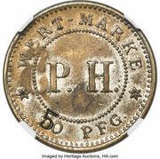 5 Pfennig - Wilhelm ll Countermark "5" on 10 pfennig, China, 1914 reverse image