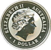 1 Dollar - Elizabeth II 4th Portrait - Australian Kookaburra - Delaware Privy obverse image