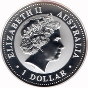 1 Dollar - Elizabeth II 4th Portrait - Australian Kookaburra - Pennsylvania Privy obverse image