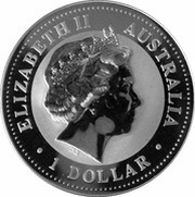 1 Dollar - Elizabeth II 4th Portrait - Australian Kookaburra - New Jersey Privy obverse image