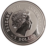 1 Dollar - Elizabeth II 4th Portrait - Australian Kookaburra obverse image