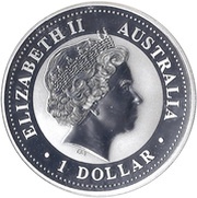 1 Dollar - Elizabeth II 4th Portrait - Year of the Dragon - Silver Bullion Coin obverse image