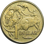 1 Dollar - Elizabeth II 4th Portrait, Australia, 2000 reverse image