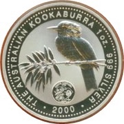 1 Dollar - Elizabeth II 4th Portrait - Australian Kookaburra - South Carolina Privy, Australia, 2000 reverse image