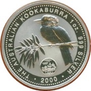 1 Dollar - Elizabeth II 4th Portrait - Australian Kookaburra - Virginia Privy, Australia, 2000 reverse image