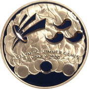 1 Dollar - Elizabeth II 4th Portrait - 2000 Paralympic Celebration Coin, Australia, 2000 reverse image