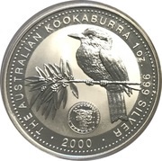 1 Dollar - Elizabeth II 4th Portrait - Australian Kookaburra - January Privy, Australia, 2000 reverse image